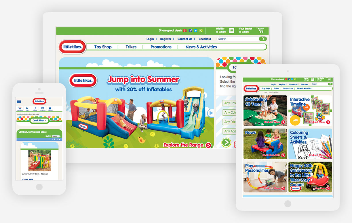 Little Tikes website all devices.