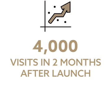 4,000 visits in 2 months after launch 